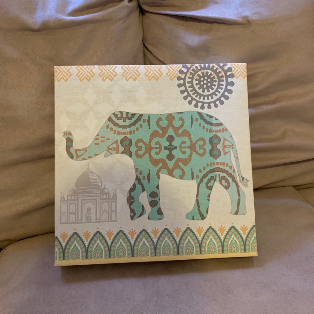 Crate and Barrel Elephant Boho Wall Art